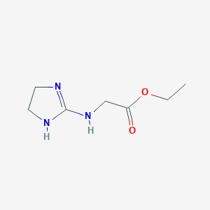 molecular formula C7H13N3O2 B12832512 Ethyl 2-((4,5-dihydro-1H-imidazol-2-yl)amino)acetate 