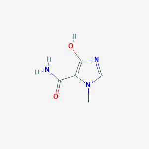 molecular formula C5H7N3O2 B12832520 4-Hydroxy-1-methyl-1H-imidazole-5-carboxamide 