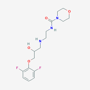 molecular formula C16H23F2N3O4 B12832533 N-(2-((3-(2,6-Difluorophenoxy)-2-hydroxypropyl)amino)ethyl)morpholine-4-carboxamide 