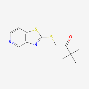 3,3-Dimethyl-1-(thiazolo[4,5-c]pyridin-2-ylthio)butan-2-one