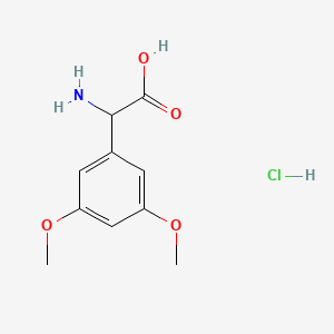 molecular formula C10H14ClNO4 B12832559 2-Amino-2-(3,5-dimethoxyphenyl)acetic acid hydrochloride 