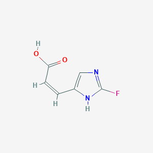 molecular formula C6H5FN2O2 B12832578 (Z)-3-(2-Fluoro-1H-imidazol-5-yl)acrylic acid 