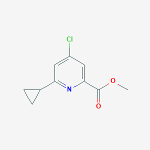 molecular formula C10H10ClNO2 B12832594 Methyl 4-chloro-6-cyclopropylpicolinate 