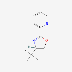 molecular formula C12H16N2O B1283260 (S)-4-叔丁基-2-(2-吡啶基)恶唑啉 CAS No. 117408-98-7