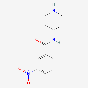 molecular formula C12H15N3O3 B12832607 3-Nitro-n-(piperidin-4-yl)benzamide 