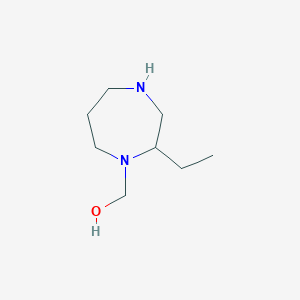 molecular formula C8H18N2O B12832618 (2-Ethyl-1,4-diazepan-1-yl)methanol CAS No. 1160245-67-9