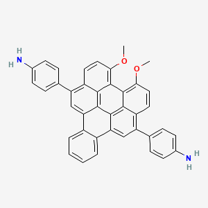 molecular formula C40H28N2O2 B12832637 4,4'-(3,4-Dimethoxynaphtho[1,2,3,4-ghi]perylene-7,14-diyl)dianiline 