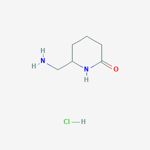 molecular formula C6H13ClN2O B1283264 6-(氨甲基)哌啶-2-酮盐酸盐 CAS No. 118894-94-3