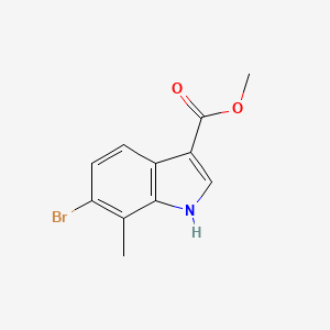 molecular formula C11H10BrNO2 B12832677 Methyl 6-bromo-7-methyl-1H-indole-3-carboxylate 