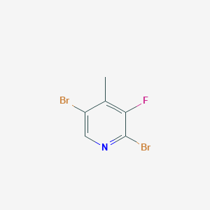 molecular formula C6H4Br2FN B12832713 2,5-Dibromo-3-fluoro-4-methylpyridine 