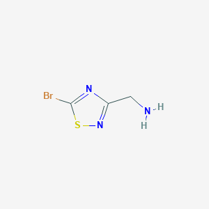 molecular formula C3H4BrN3S B12832735 (5-Bromo-1,2,4-thiadiazol-3-yl)methanamine 