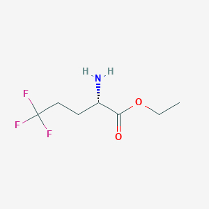 molecular formula C7H12F3NO2 B12832749 Ethyl (S)-2-amino-5,5,5-trifluoropentanoate 