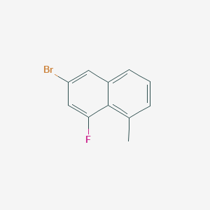 molecular formula C11H8BrF B12832764 3-Bromo-1-fluoro-8-methylnaphthalene 