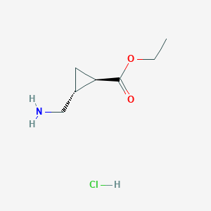 ethyl (1R,2R)-2-(aminomethyl)cyclopropane-1-carboxylate;hydrochloride