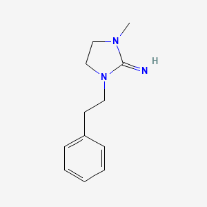 molecular formula C12H17N3 B12832784 1-Methyl-3-phenethylimidazolidin-2-imine 