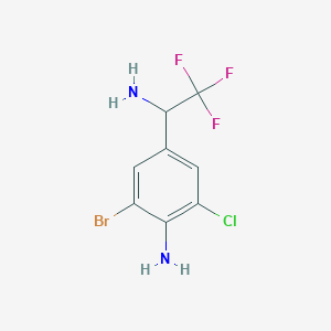 4-(1-Amino-2,2,2-trifluoroethyl)-2-bromo-6-chloroaniline