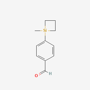 molecular formula C11H14OSi B12832898 4-(1-Methylsiletan-1-yl)benzaldehyde 