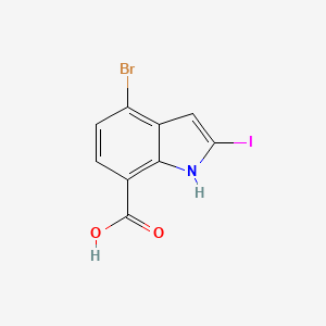 4-bromo-2-iodo-1H-indole-7-carboxylic acid