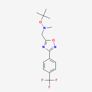 molecular formula C15H18F3N3O2 B12832924 O-(tert-Butyl)-N-methyl-N-((3-(4-(trifluoromethyl)phenyl)-1,2,4-oxadiazol-5-yl)methyl)hydroxylamine 