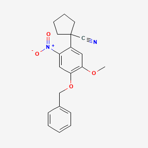 1-(4-(Benzyloxy)-5-methoxy-2-nitrophenyl)cyclopentanecarbonitrile