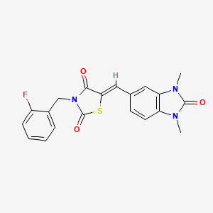 5-((1,3-Dimethyl-2-oxo-2,3-dihydro-1H-benzo[d]imidazol-5-yl)methylene)-3-(2-fluorobenzyl)thiazolidine-2,4-dione