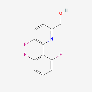 molecular formula C12H8F3NO B12833013 (6-(2,6-Difluorophenyl)-5-fluoropyridin-2-yl)methanol 