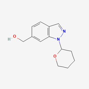 molecular formula C13H16N2O2 B12833014 (1-(Tetrahydro-2H-pyran-2-yl)-1H-indazol-6-yl)methanol 