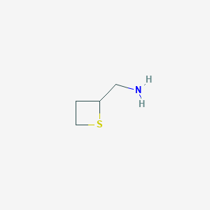 molecular formula C4H9NS B12833026 Thietan-2-ylmethanamine 