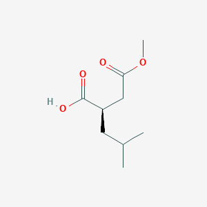 molecular formula C9H16O4 B12833032 (2R)-2-[(methoxycarbonyl)methyl]-4-methylpentanoic acid CAS No. 162678-79-7