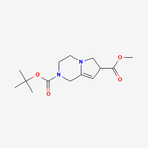 2-(tert-Butyl) 7-methyl 3,4,6,7-tetrahydropyrrolo[1,2-a]pyrazine-2,7(1H)-dicarboxylate