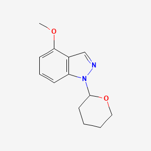 molecular formula C13H16N2O2 B12833044 4-Methoxy-1-(tetrahydro-2H-pyran-2-yl)-1H-indazole 