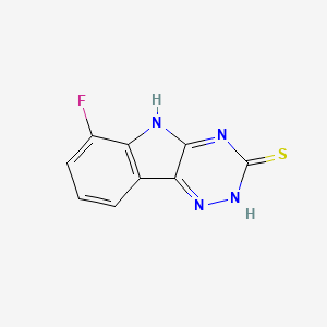 molecular formula C9H5FN4S B12833056 6-Fluoro-5H-[1,2,4]triazino[5,6-b]indole-3-thiol 