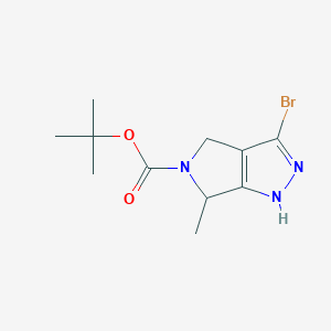 molecular formula C11H16BrN3O2 B12833116 tert-Butyl 3-bromo-6-methyl-4,6-dihydropyrrolo[3,4-c]pyrazole-5(1H)-carboxylate 