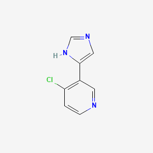 molecular formula C8H6ClN3 B12833158 4-chloro-3-(1H-imidazol-4-yl)pyridine 