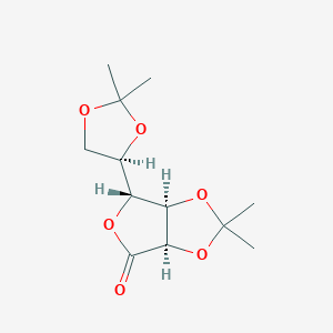 molecular formula C12H18O6 B12833186 (3aR,6R,6aR)-6-[(4R)-2,2-dimethyl-1,3-dioxolan-4-yl]-2,2-dimethyl-6,6a-dihydro-3aH-furo[3,4-d][1,3]dioxol-4-one 