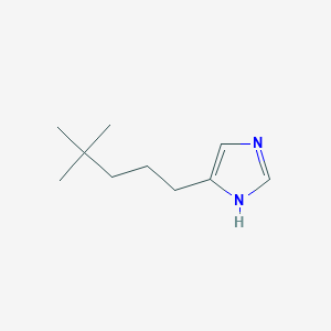 molecular formula C10H18N2 B12833189 4-(4,4-Dimethylpentyl)-1H-imidazole 