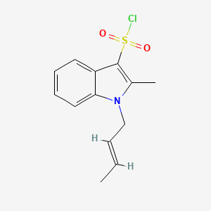 1-(But-2-en-1-yl)-2-methyl-1H-indole-3-sulfonyl chloride