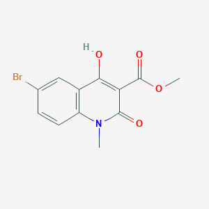 molecular formula C12H10BrNO4 B12833256 Methyl 6-bromo-4-hydroxy-1-methyl-2-oxo-1,2-dihydroquinoline-3-carboxylate 