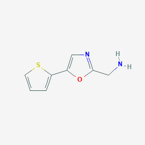 molecular formula C8H8N2OS B12833272 (5-(Thiophen-2-yl)oxazol-2-yl)methanamine 