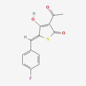 3-Acetyl-5-(p-fluorobenzylidene)-4-hydroxy-2(5H)-thiophenone