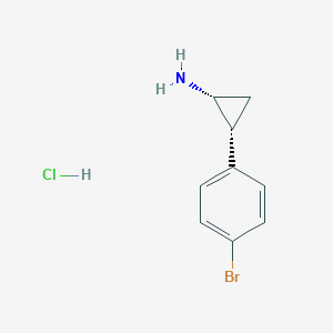 molecular formula C9H11BrClN B12833317 (1R,2R)-2-(4-Bromophenyl)cyclopropan-1-amine hydrochloride 