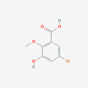 molecular formula C8H7BrO4 B1283332 5-Bromo-3-hydroxy-2-methoxybenzoic acid CAS No. 107189-07-1