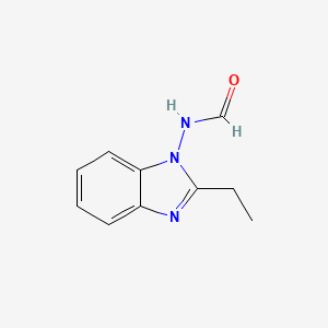 molecular formula C10H11N3O B12833353 N-(2-Ethyl-1H-benzo[d]imidazol-1-yl)formamide 