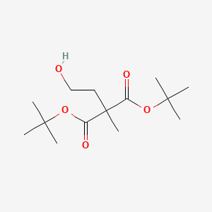 molecular formula C14H26O5 B12833410 Di-tert-butyl 2-(2-hydroxyethyl)-2-methylmalonate 