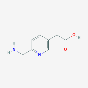 molecular formula C8H10N2O2 B12833483 2-(6-(Aminomethyl)pyridin-3-yl)acetic acid CAS No. 34984-17-3