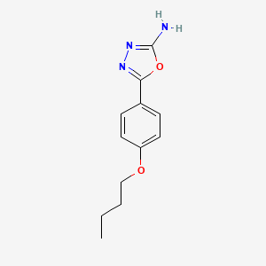 molecular formula C12H15N3O2 B1283351 5-(4-丁氧基苯基)-1,3,4-噁二唑-2-胺 CAS No. 91643-58-2