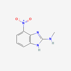 molecular formula C8H8N4O2 B12833516 N-Methyl-4-nitro-1H-benzo[d]imidazol-2-amine 