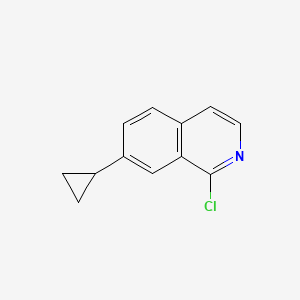 molecular formula C12H10ClN B12833533 1-Chloro-7-cyclopropylisoquinoline 