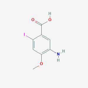 molecular formula C8H8INO3 B12833549 5-Amino-2-iodo-4-methoxybenzoic acid 