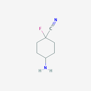 4-Amino-1-fluorocyclohexane-1-carbonitrile